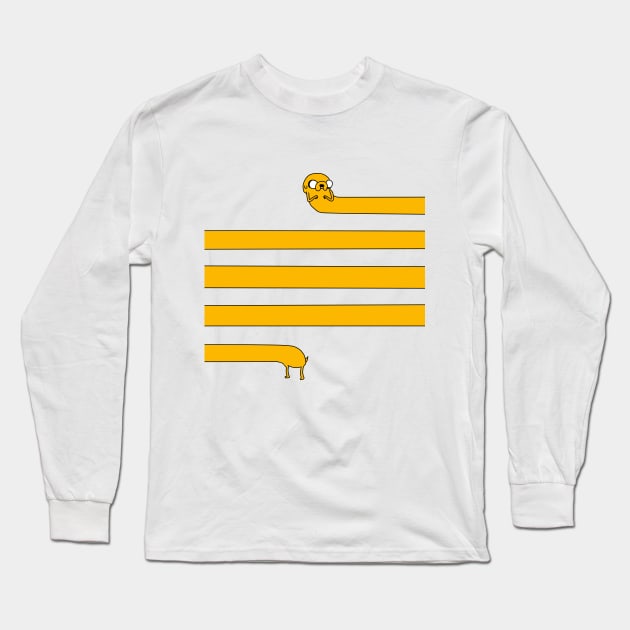 Jake the dog Stripe pattern Long Sleeve T-Shirt by LICENSEDLEGIT